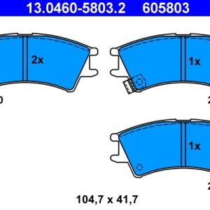 Set placute frana ATE 13.0460-5803.2