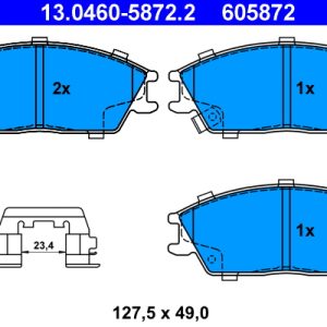 Set placute frana ATE 13.0460-5872.2