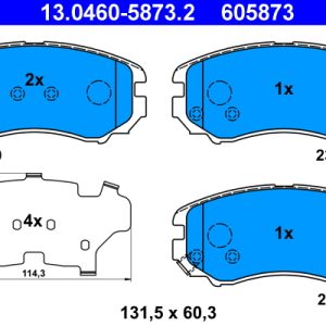 Set placute frana ATE 13.0460-5873.2