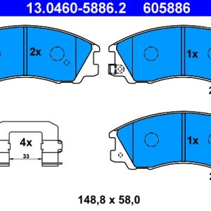 Set placute frana ATE 13.0460-5886.2