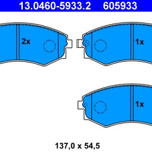 Set placute frana ATE 13.0460-5933.2