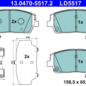 Set placute frana ATE 13.0470-5517.2