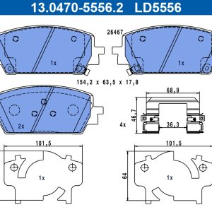 Set placute frana ATE 13.0470-5556.2