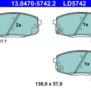 Set placute frana ATE 13.0470-5742.2