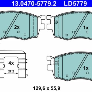 Set placute frana ATE 13.0470-5779.2