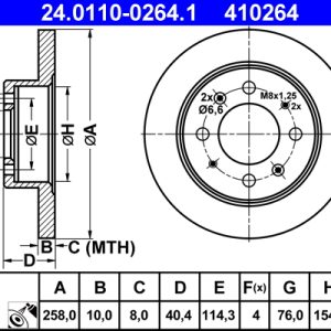 Disc frana ATE 24.0110-0264.1