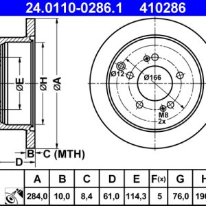 Disc frana ATE 24.0110-0286.1