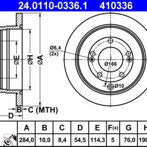 Disc frana ATE 24.0110-0336.1