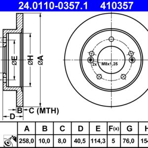 Disc frana ATE 24.0110-0357.1