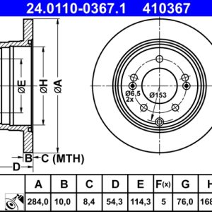 Disc frana ATE 24.0110-0367.1