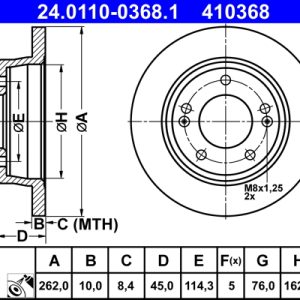 Disc frana ATE 24.0110-0368.1