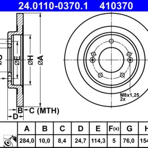 Disc frana ATE 24.0110-0370.1