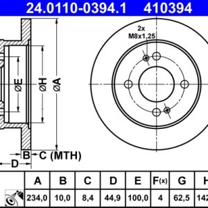 Disc frana ATE 24.0110-0394.1