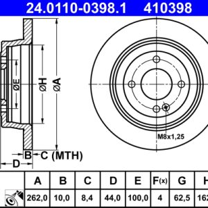 Disc frana ATE 24.0110-0398.1