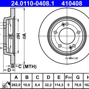 Disc frana ATE 24.0110-0408.1