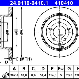 Disc frana ATE 24.0110-0410.1