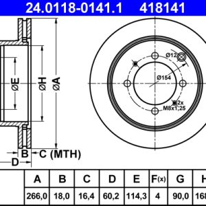 Disc frana ATE 24.0118-0141.1