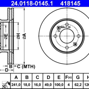 Disc frana ATE 24.0118-0145.1