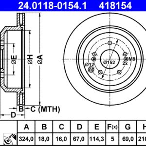 Disc frana ATE 24.0118-0154.1