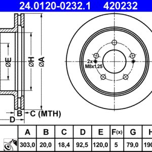 Disc frana ATE 24.0120-0232.1
