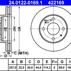 Disc frana ATE 24.0122-0169.1