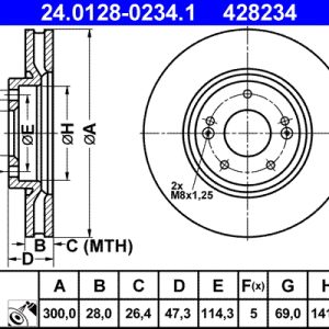 Disc frana ATE 24.0128-0234.1