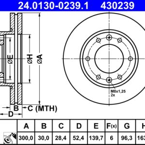 Disc frana ATE 24.0130-0239.1