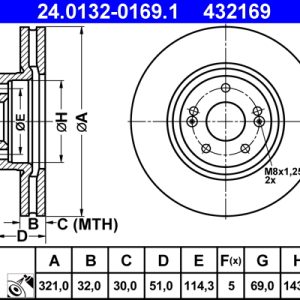 Disc frana ATE 24.0132-0169.1