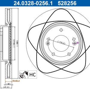 Disc frana ATE 24.0328-0256.1
