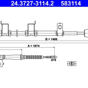 Cablu frana de parcare ATE 24.3727-3114.2