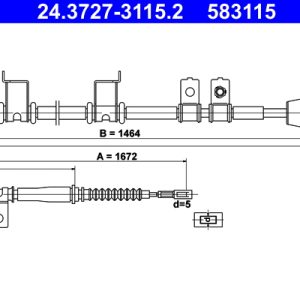 Cablu frana de parcare ATE 24.3727-3115.2