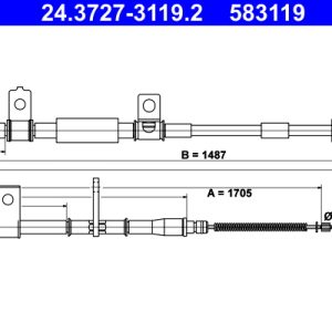 Cablu frana de parcare ATE 24.3727-3119.2