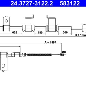 Cablu frana de parcare ATE 24.3727-3122.2