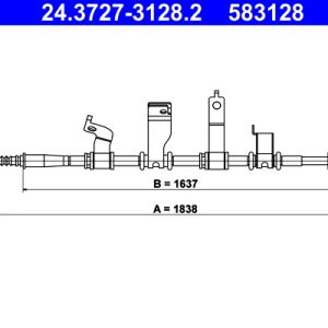 Cablu frana de parcare ATE 24.3727-3128.2