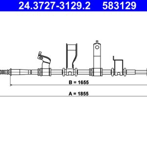 Cablu frana de parcare ATE 24.3727-3129.2