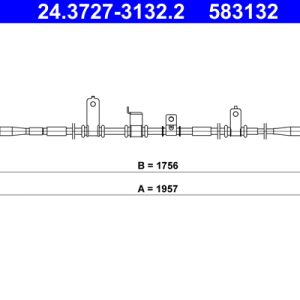 Cablu frana de parcare ATE 24.3727-3132.2