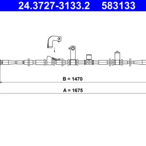 Cablu frana de parcare ATE 24.3727-3133.2
