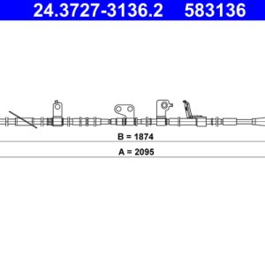 Cablu frana de parcare ATE 24.3727-3136.2