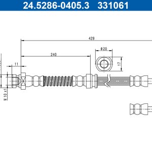 Furtun frana ATE 24.5286-0405.3