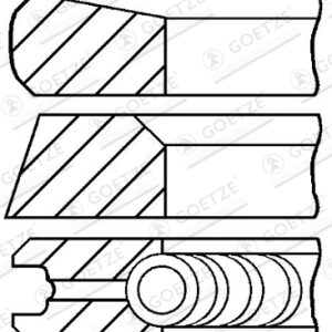 Set segmenti piston ISUZU N (6th Generation) NPR 75L, NQR 75L, NQR 75P, NQR 75T diesel 190 cai GOETZE ENGINE 08-446300-00