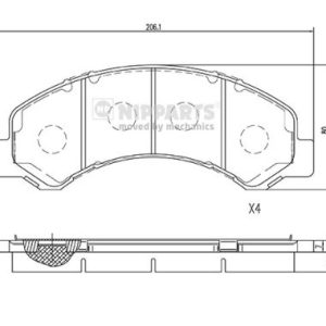 Placute frana ISUZU ELF platou / sasiu (NKR8_, NKQ8_) 5.2 Di diesel 150 cai NIPPARTS N3609012