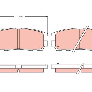 Set placute frana TRW GDB2452 ISUZU TROOPER II (UB) 3,059 cmc (4JG2 T) diesel 114 TRW GDB2452 - imagine piesă auto ISUZU
