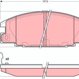 Set placute frana TRW GDB3161 ISUZU D-MAX I (TFR, TFS) 2,499 cmc (4JA1-TC) diesel 101 TRW GDB3161 - imagine piesă auto ISUZU