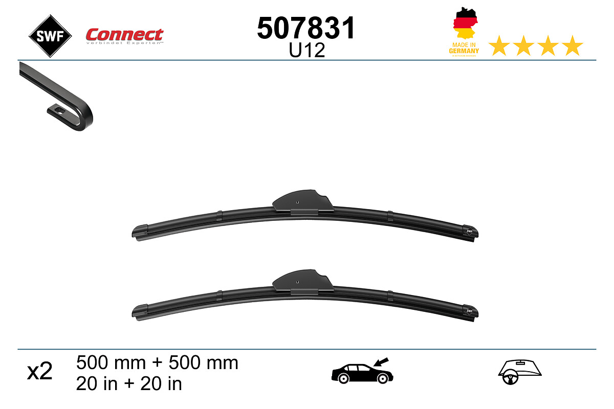 Lamela stergator SWF 507831 ISUZU TROOPER III 2,999 cmc (4JX1) diesel 159 SWF 507831 - imagine piesă auto ISUZU