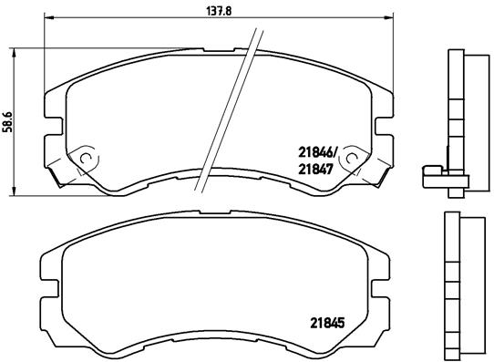 Set placute frana BREMBO P 59 020 ISUZU TROOPER II (UB) 3,059 cmc (4JG2 T) diesel 114 BREMBO P 59 020 - imagine piesă auto ISUZU