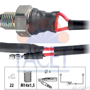 Comutator lampa marsalier FACET 7.6078 ISUZU D-MAX I (TFR, TFS) 2,499 cmc (4JA1-TC) diesel 77 FACET 7.6078 - imagine piesă auto ISUZU