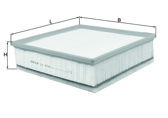 Filtru aer MAHLE ORIGINAL LX 4038 ISUZU D-MAX II (TFR, TFS) 1,898 cmc (RZ4E-TC) diesel 163 MAHLE ORIGINAL LX 4038 - imagine piesă auto ISUZU