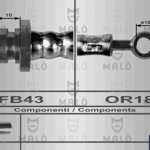 Furtun frana MALO 8617 ISUZU CAMPO (KB) 2,238 cmc (C223) diesel 53 MALO 8617 - imagine piesă auto ISUZU