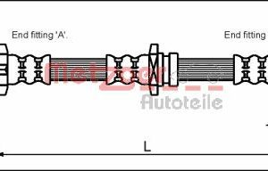 Furtun frana METZGER 4114757 ISUZU TROOPER I (UBS) 2,771 cmc (4JB1-TC) diesel 106 METZGER 4114757 - imagine piesă auto ISUZU