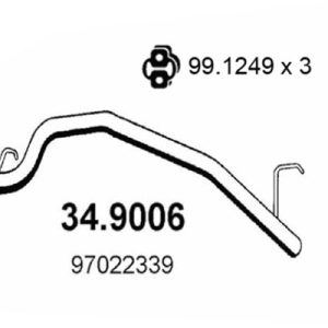Racord evacuare ASSO 34.9006 ISUZU CAMPO (KB) 2,499 cmc (4JA1) diesel 75 ASSO 34.9006 - imagine piesă auto ISUZU